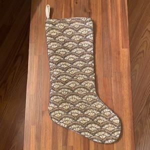 Decorative Christmas stocking with pearl and beading detail